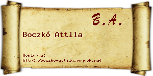 Boczkó Attila névjegykártya
