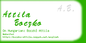 attila boczko business card